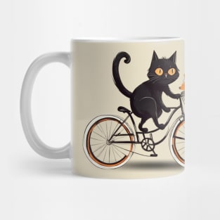 Floral Feline Pedals: The Adventures of the Cat Cyclist Mug